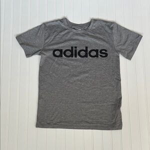 adidas Gray Short-Sleeve Logo Tee for Kids